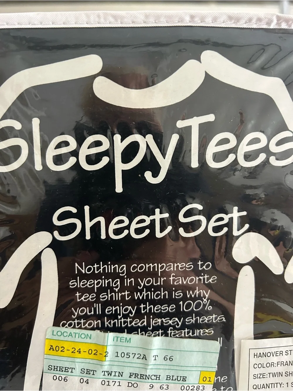 Sleepy tees. Sheet set